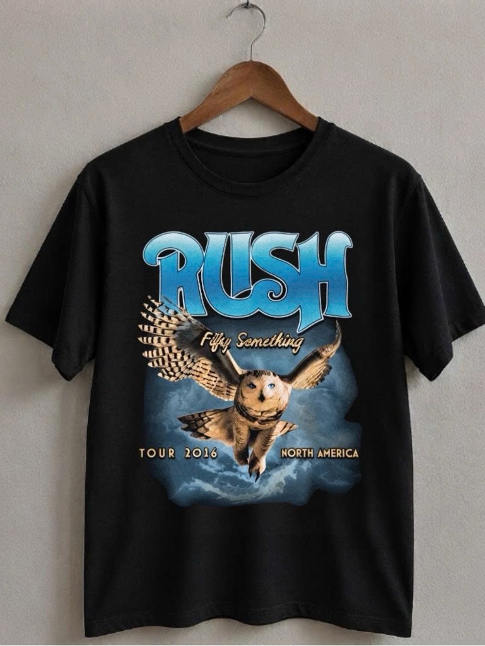 Rush Fifty Something North American Tour 2026 Owl Black T-Shirt